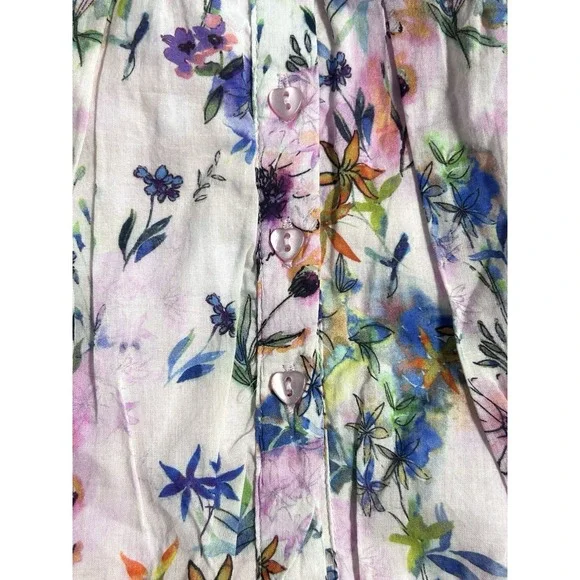 Tutu Du Monde Eden Dress Girls 3-6 Months Watercolor Summer Floral Lined Ruffled - Picture 10 of 16